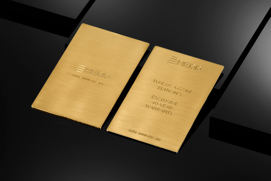 an image of the unique gold warranty card for the EDITION X monitor