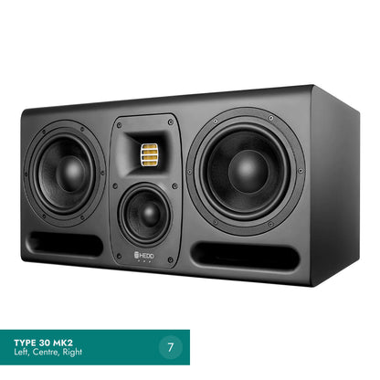 TYPE 30 monitor on white background with atmos details