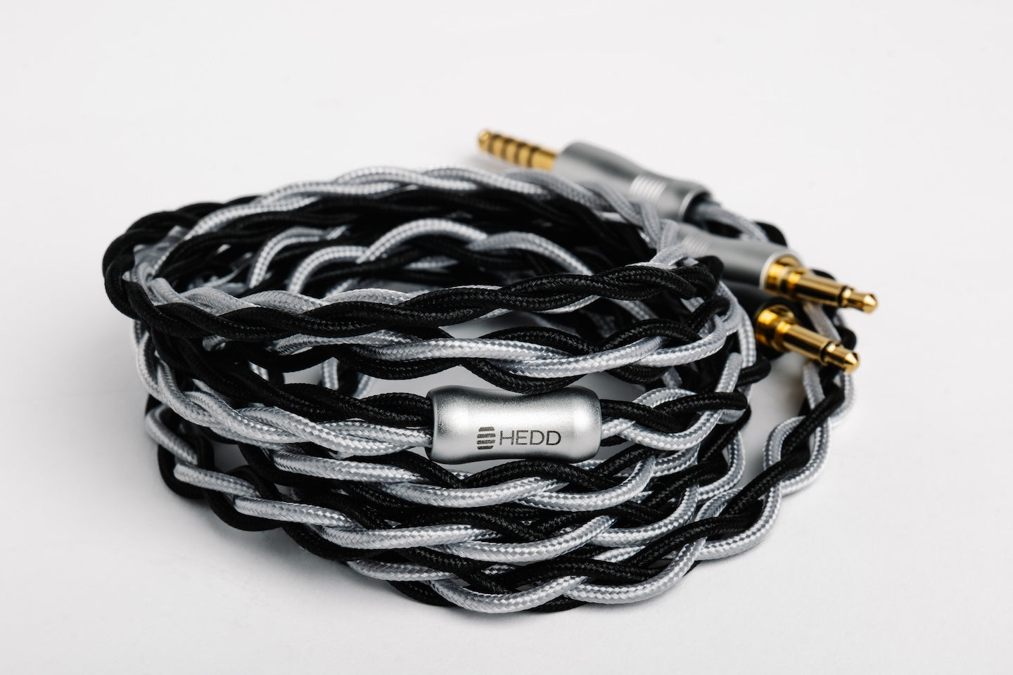 Braided upgrade audio cable for HEDDphone D1 on a white background.
