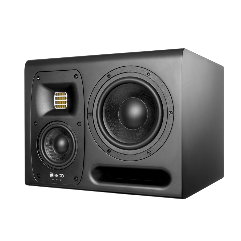HEDD TYPE 20 monitor featuring a two-way speaker system with a large front-facing woofer and a smaller tweeter on top.