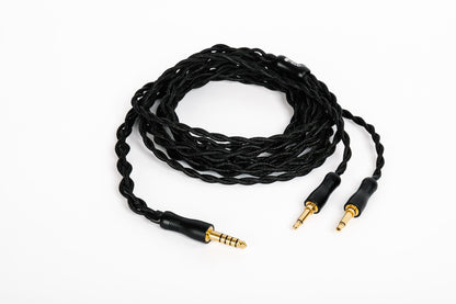 Balanced audio cable for the HEDDphone TWO GT with two 3.5mm plugs on a white background