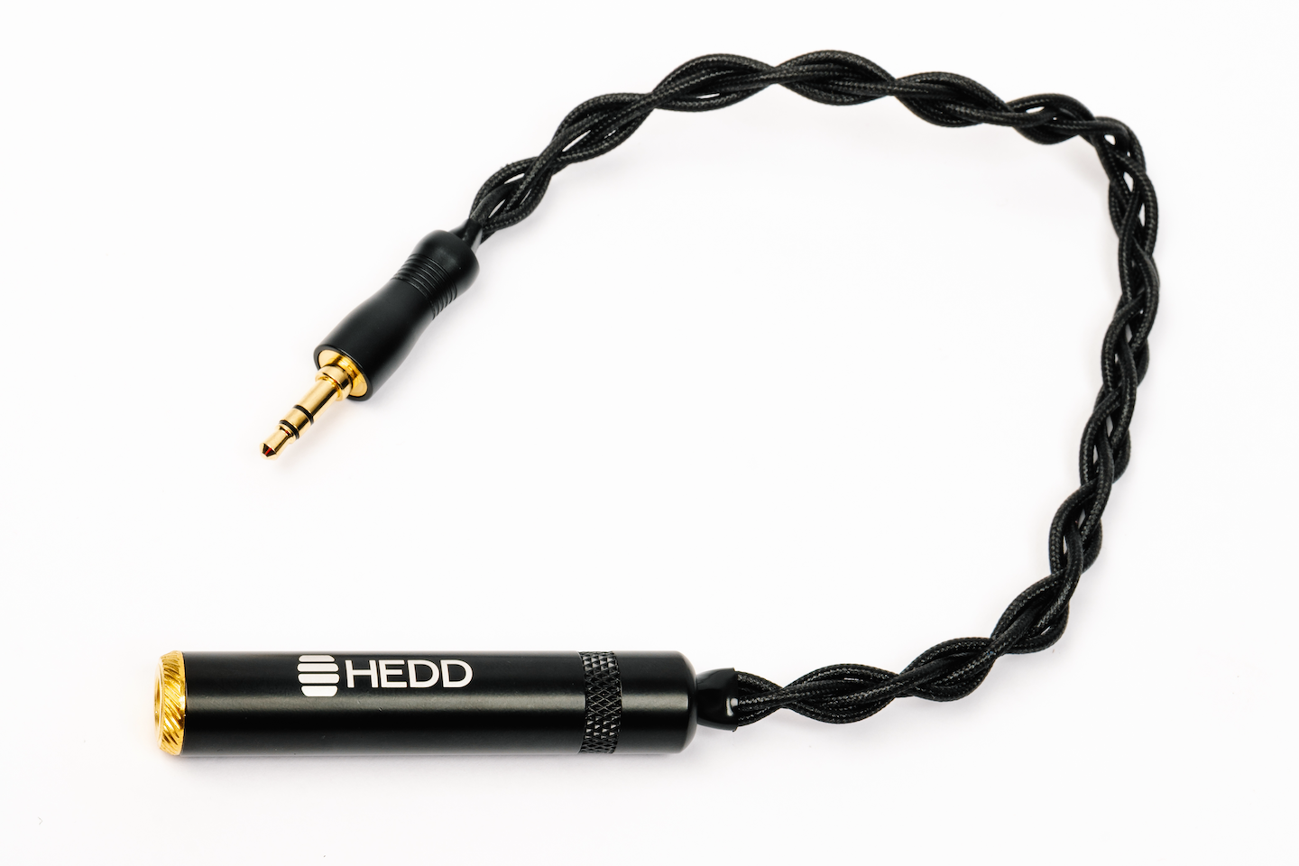 Unbalanced audio adapter for the HEDDphone TWO GT on a white background
