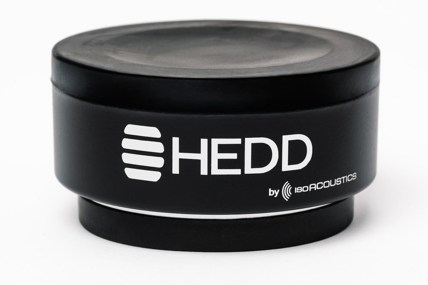 HEDD branded mini ISOPuck on a white background