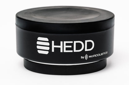 HEDD branded mini ISOPuck on a white background