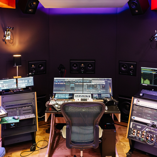 HEDD monitors in an atmos setup at the mastering academy 