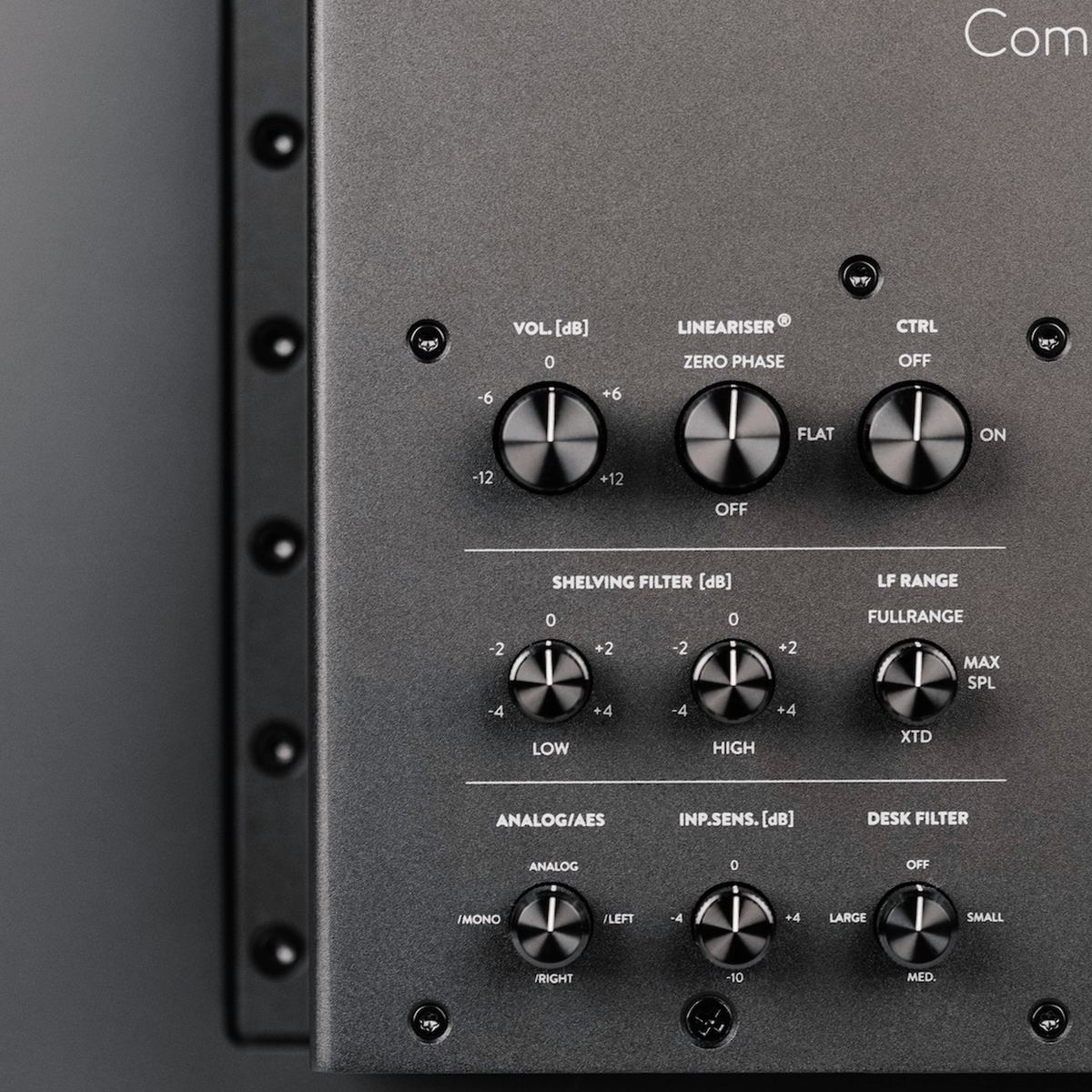 Close up of the TYPE 40 main monitor control panel