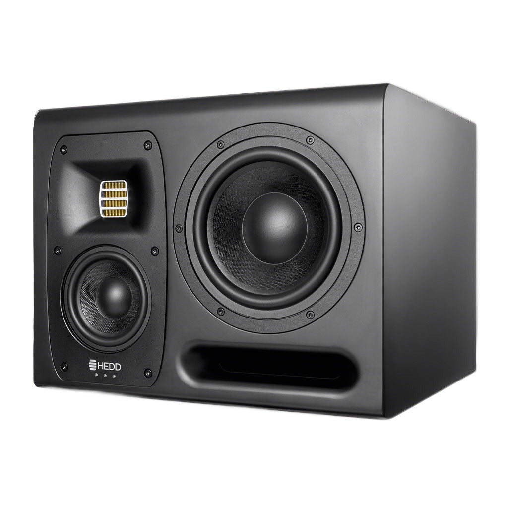 HEDD TYPE 20 monitor featuring a two-way speaker system with a large front-facing woofer and a smaller tweeter on top.