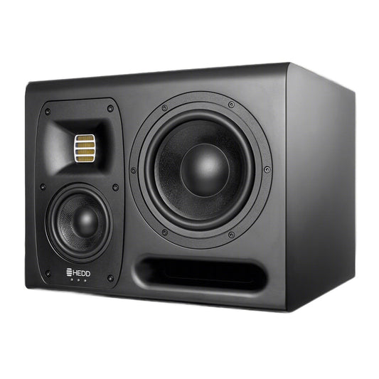 HEDD TYPE 20 monitor featuring a two-way speaker system with a large front-facing woofer and a smaller tweeter on top.