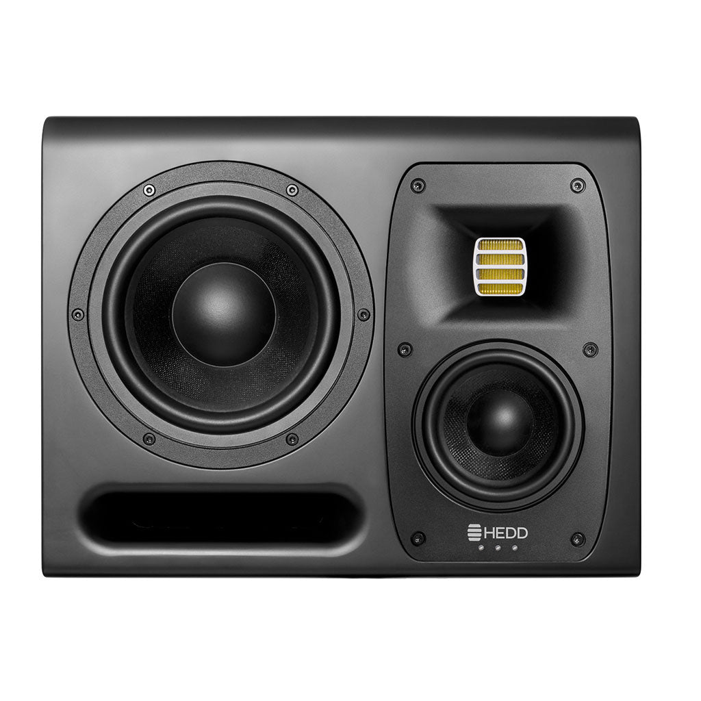 HEDD TYPE 20 monitor featuring a two-way speaker system with a large front-facing woofer and a smaller tweeter on top.