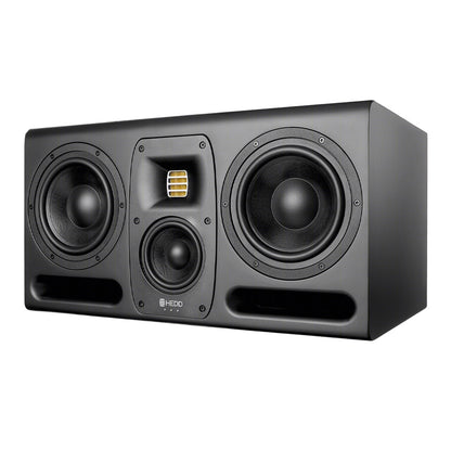 HEDD TYPE 30 speaker with a central tweeter and two side woofers.