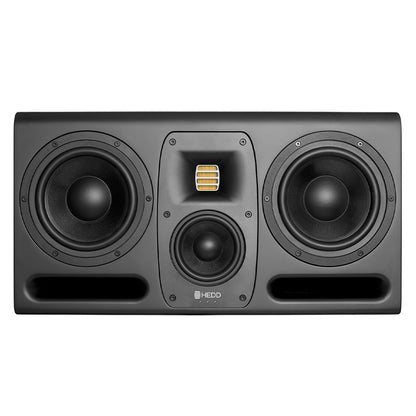 HEDD TYPE 30 speaker with a central tweeter and two side woofers.